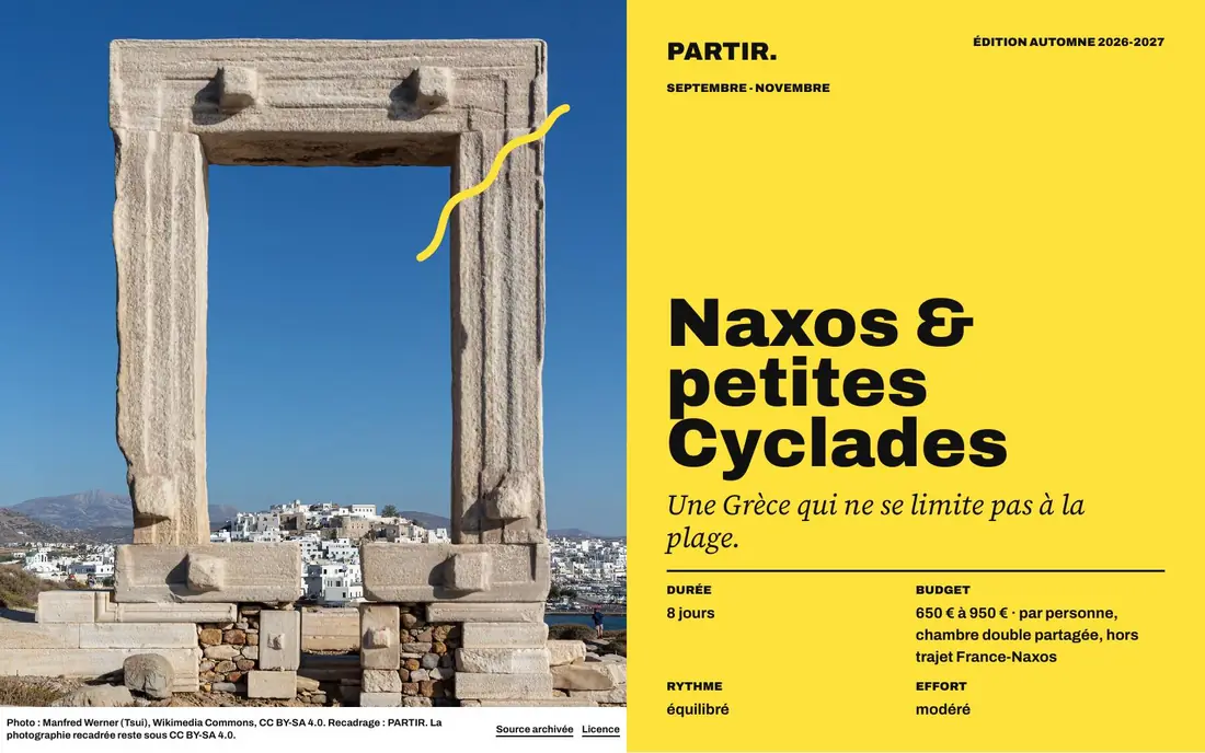 Couverture du guide : « Naxos & petites Cyclades », édition automne 2026-2027.