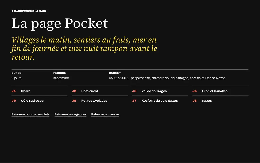 La fiche Pocket de deux pages : l'essentiel condensé.